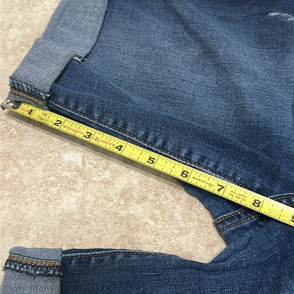 KanCan Deep Indigo Cut Off Denim Bermuda Shorts, Sz 7 - Picture 8 of 8